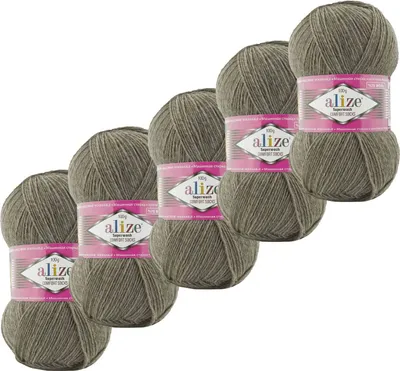Produktbild von 5x100g Sockenwolle Superwash Comfort 4-fädig Strumpfstrickgarn Farbauswahl