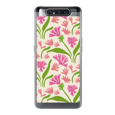 Produktbild von MuchoWow® Handyhülle Schutzhülle Hülle für Samsung Galaxy A80 Blume - Muster - Blatt Silikon Softcase Handy Hülle - Schutzdeckel