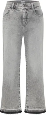Produktbild von RABE Damen Cropped-Hose mit weitem Bein Five-Pocket-Stil Hellgrau Größe 38