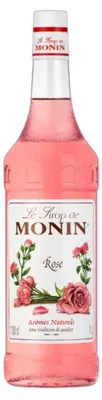Zdjęcie produktu dla Syrop Monin o smaku różanym z naturalnym aromatem i zapachem róży, 1000 ml