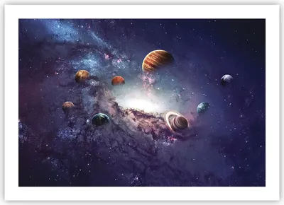 Produktbild von Poster - Poster ohne Rahmen - Kosmos Planeten die Sterne - 70x50 cm - Wand Bild - Wanddeko - Wandbilder - Kunstposter - Wandposter - Bilder - Kunstdruck - Wanddekoration - Wandbild - P2XAA70x50-4851