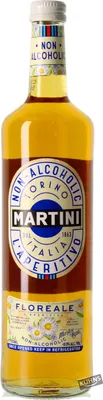 A bottle of Martini Floreale non-alcoholic aperitivo.