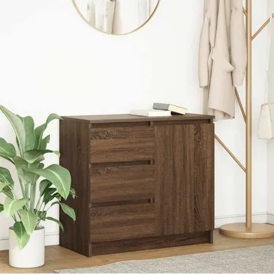 Zdjęcie produktu dla vidaXL Kredens z szufladą brązowy dąb 71x35x65 cm
