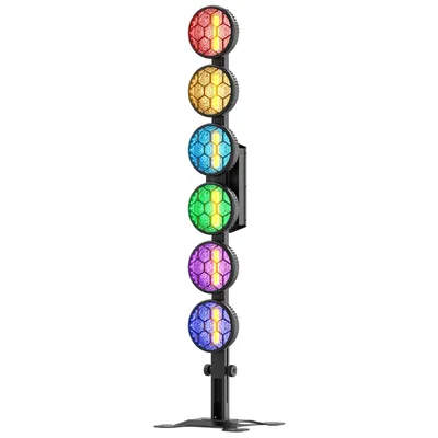 Produktbild von 300W LED Bühnenlicht RGB COB Vintage, 6x50W Golden COB, DMX512, Strobe, Sound Control, 120° LED Bar für DJ Party Hochzeit Bühne