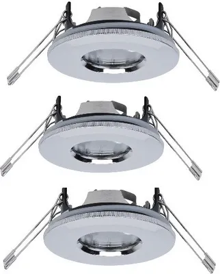 Immagine prodotto di 2easy Premium luci da incasso 3 faretti set rigido IP65 51mm cromo