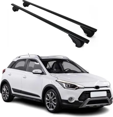 Obrázek produktu pro Příčné střešní nosiče pro Hyundai i20 2014–2020, černá ocel