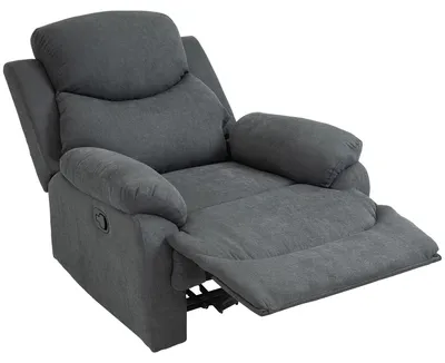 Produktbild von HOMCOM Relaxsessel Einzelsofa Liege 150° neigbar Fernsehsessel Leinen Dunkelgrau