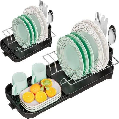 Produktbild von Famanu Abtropfgestell kompakt - erweiterbar, mit Besteckhalter, platzsparend