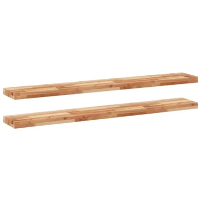 Produktbild von Schweberegale 2 Stk. 140x20x4 cm Massivholz Akazie Ölbehandelt