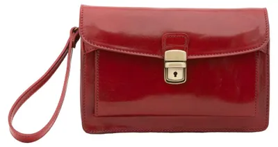 Immagine prodotto di Borsa da uomo in vera pelle, con chiusura a pressione, prodotta in Italia
