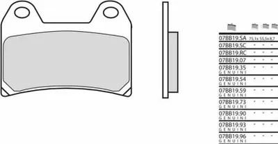 Produktbild von BREMBO Bremsbeläge Paar CC 07BB1907 Organisch