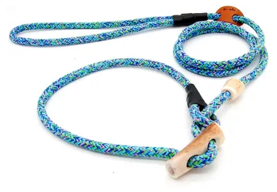 Produktbild von Retriever-Leine/Moxonleine Sporty-Style | robuste Hundeleine aus Tau mit Klemme & Halsbandfunktion | 6mm – griffig & wetterfest | Training, Alltag & Dummyarbeit
