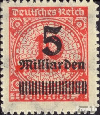 Produktbild von Briefmarken Deutsches Reich 1923 Mi 334B Durchstich statt Zähnung (stets unperfekt) postfrisch Hochinflation