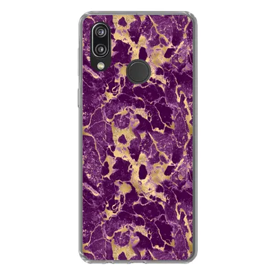 Produktbild von MuchoWow® Handyhülle Schutzhülle Hülle für Huawei P20 Lite (2020) Gold - Luxus - Marmor - Muster Silikon Softcase Handy Hülle - Kartenhalter