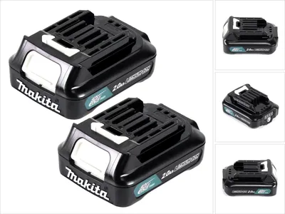 Immagine prodotto di Makita Power Set Li 12V con 2x Batterie BL1021B 2,0Ah ( 2x 197396-9 ) - Modello successivo a BL1020B