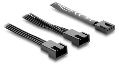 Obrázek produktu pro DeLOCK 84543, 4-pin PWM, 2 x 4-pin PWM, 0,5 m, Samec, Samec, Přímý