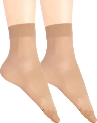 Produktbild von Giulia Damen Socken Sockchen Feinsöckchen mit Komfortbund Easy 20 Den (2er Paar) Caramel One Size