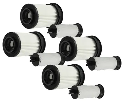 Produktbild von vhbw 4x Staubsaugerfilter Ersatz für Miele 4002516262756, 11385020, 41996704EU1 für Staubsauger - Kombifilter (Vorfilter + HEPA-Filter) Schwarz Weiß