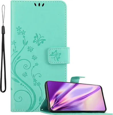 Image de Cadorabo Housse pour OnePlus Nord CE 5G Housse de protection en turquoise Housse pour téléphone portable Etui Case Fleurs Flower