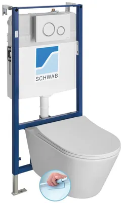 Produktbild von AVVA Spülrandloses Wand-WC mit UP-Spülkasten, weiß
