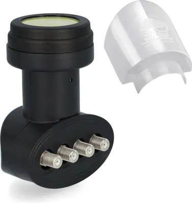 Produktbild von ZEHNDER Quattro LNB + Wetterschutzhaube, mit LTE Sun Protect UV Schutz & Wetterschutzkappe, nur für Multischalter Multiswitch, kein Direktanschluss, 4K HD LMB, für Satelliten
