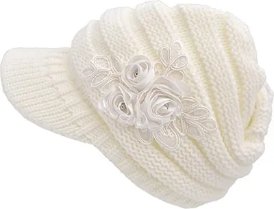 Produktbild von Strickmütze mit Schild Winter Strickmütze Beanie Cap