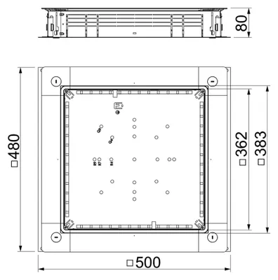 Obrázek produktu pro Ochranná krabička UZD350-4 pro podlahové instalace