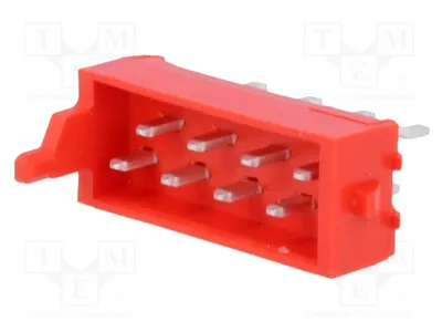 Imagen del producto de 1x Conector: 8 pines, hembra, 1,5A, recto, 7-215464-8 - Conector para montaje en placa, paso de 1,27 mm