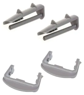 Geschirrspüler-Laufschienenstopper, 2 Stück, Kunststoff, grau, 39x11x13 mm
