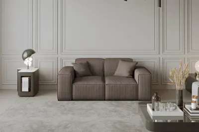 Produktbild von Sofa Designersofa CELES 2-Sitzer in Stoff Scala Taupe
