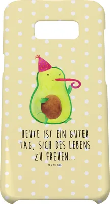 Produktbild von Mr. & Mrs. Panda Samsung Galaxy S8 plus Handyhülle  Avocado Feier - Gelb Pastell - Geschenk, Gute Laune, Party, Cover, Handy Case, Tröte, Hülle, Geburtstag