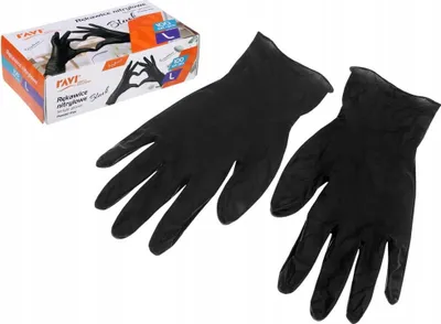 Immagine prodotto di Guanti in nitrile Ravi nero L 100 pz