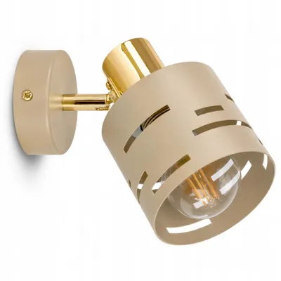 Produktbild von LUXOLAR Wandleuchte Beige Gold RAL1019 E27 schwenkbar ohne Schalter