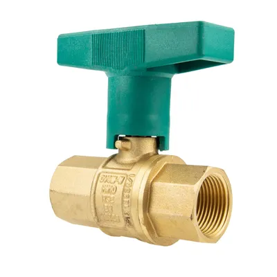 Produktbild von UNIWATER Trinkwasser-Kugelhahn mit ISO-T-Griff beids.Innengewinde Rp 1/2 Zoll (DN 15), Typ 1446
