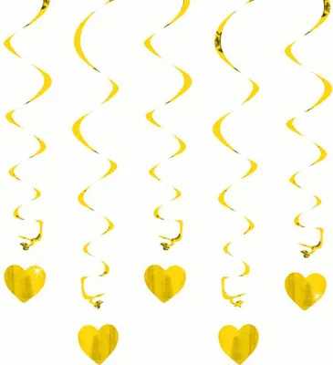 Produktbild von Oblique Unique 5 Girlande Spiral Deckenhänger mit Herz - gold