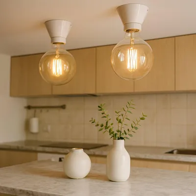 Obrázek produktu pro Porcelánové povrchové svítidlo E27, bílá glazura