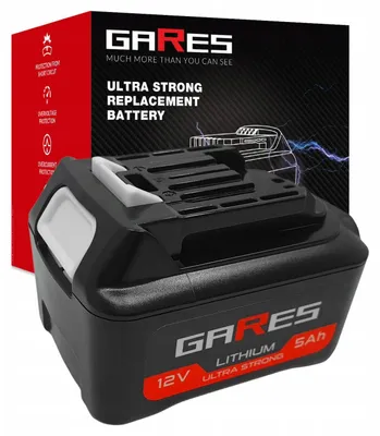 Zdjęcie produktu dla GARES Akumulator Bateria do elektronarzędzi Makita JR103DSAE JV101DZ CP100DZ | 12 V 5Ah | Wydajne Ogniwa High-Performance Zamiennik Premium | Wysoka Moc i Trwałość |