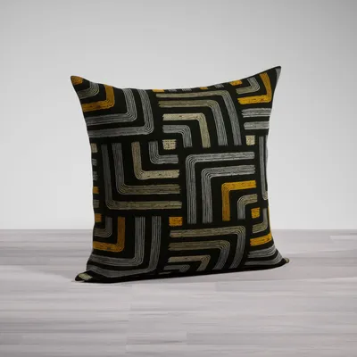 Produktbild von Kissen von Lysel® - orange-grau Sanzana 38x38cm, synthetisches Mischgewebe Dekokissen #1W