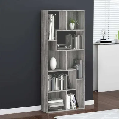 Zdjęcie produktu dla The Living Store Regał szary Sonoma 67x24x161 cm Materiał drewnopochodny