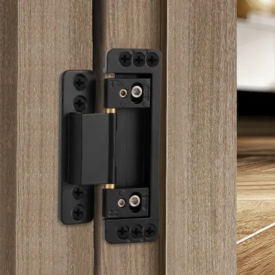 Obrázek produktu pro 2ks dveřních závěsů Ultra tenký neviditelný závěs Nastavitelné závěsy pro tajné dveře Heavy Duty Door (Black)