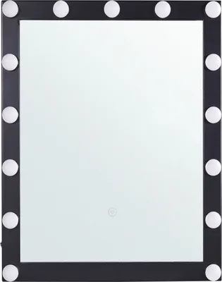 Produktbild von BELIANI Badspiegel Schwarz 50 x 60 cm Eisen mit LED Beleuchtung Rechteckig Modern