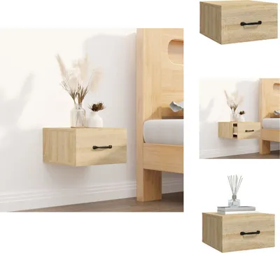 Produktbild von vidaXL Wand-Nachttisch Sonoma-Eiche 35x35x20 cm -  Nachttische