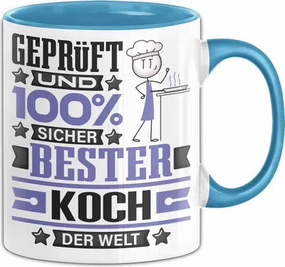 Produktbild von Koch Geschenk Lustiger Spruch für Koch Geschenkidee Bester Koch Der Welt (Blau)