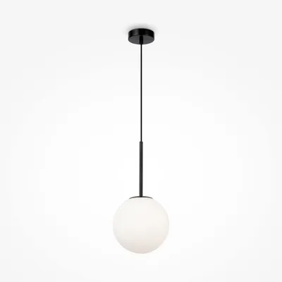 Obrázek produktu pro Závěsné svítidlo kovové sklo E14 kulaté Ø 20 cm V: max. 222,5 cm černé bílé stínidlo moderní