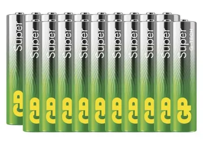 Imagen del producto de Baterías alcalinas GP SUPER AAA (LR03) - Paquete de 20 unidades
