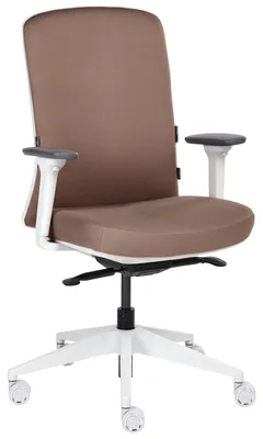 Produktbild von BELIANI Bürostuhl Braun Stoff Verstellbare Lendenwirbelstütze Verstellbare Armlehnen Drehbar Höhenverstellbar Ergonomischer Schreibtischstuhl