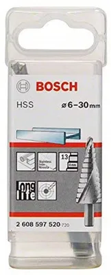 Image de Fraise Étagée BOSCH PRO 2608597520 HSS 6-30 mm