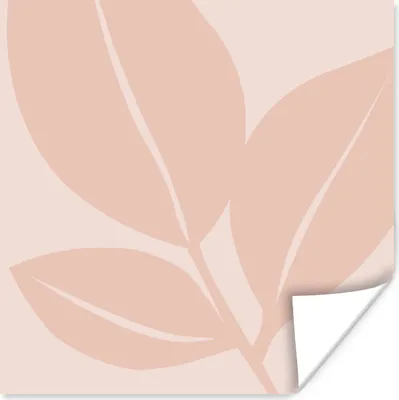 Produktbild von MuchoWow® Poster Sommer - Blätter - Rosa - Pastell 75x75 cm - Wand Dekoration