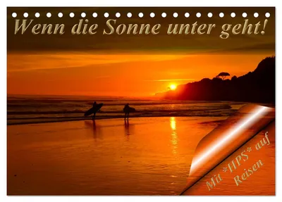 Produktbild von Wenn die Sonne unter geht (Tischkalender 2027 DIN A5 quer), CALVENDO Monatskalender