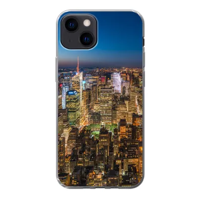 Produktbild von MuchoWow® Handyhülle Schutzhülle Hülle für iPhone 13 New York - Farben - Nacht Silikon Softcase Handy Hülle - Karteninhaber